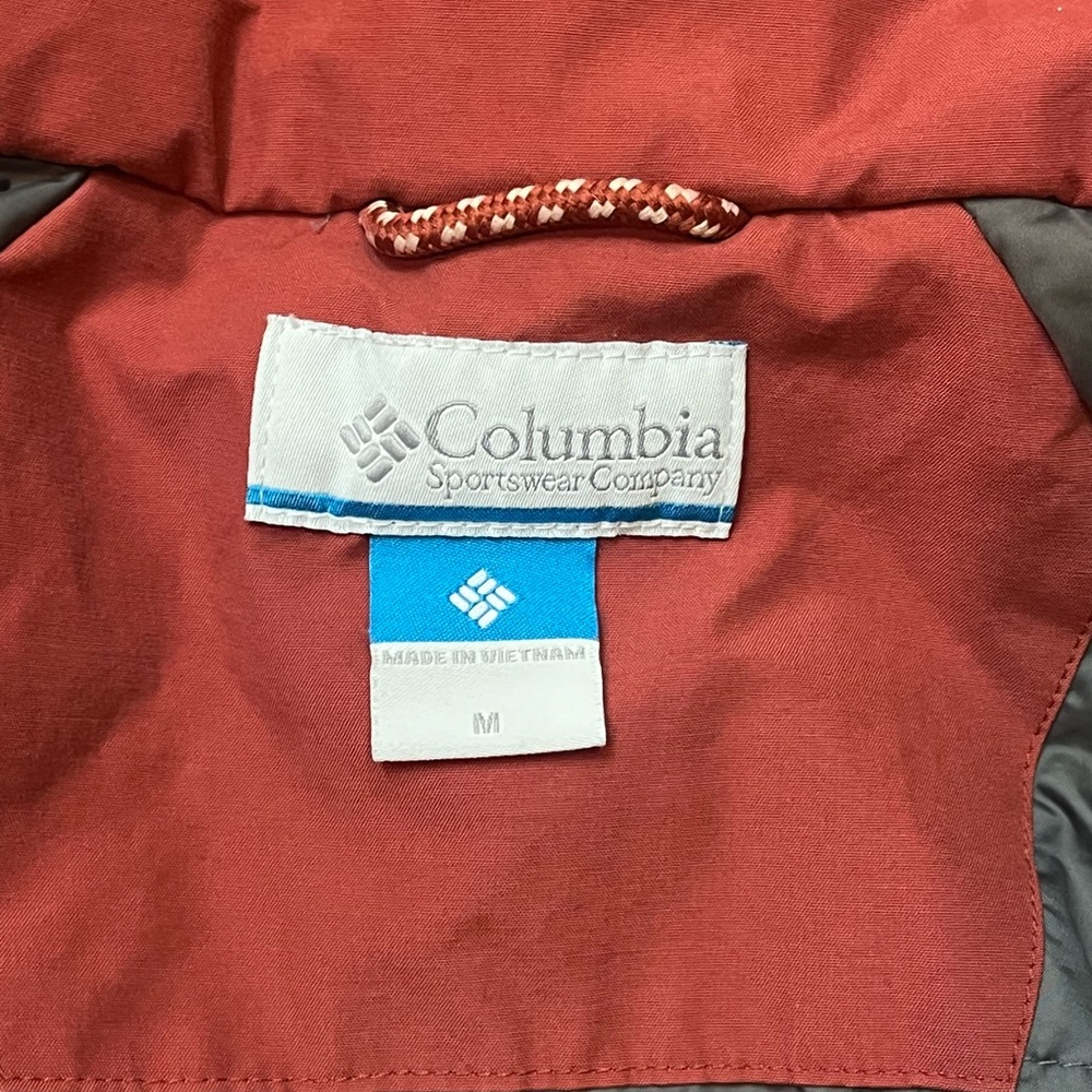 Columbia Omni-Tech Firewood Bomber Jacket Womens Size Medium Red Packable Hood - Picture 11 of 14